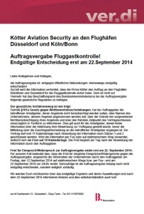 Kötter Auftragsvergabe 15.09.2014
