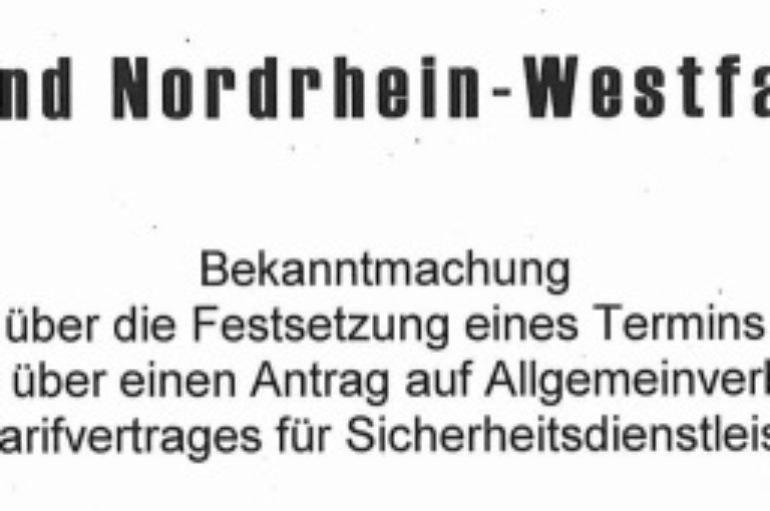 Tarifvertrag NRW